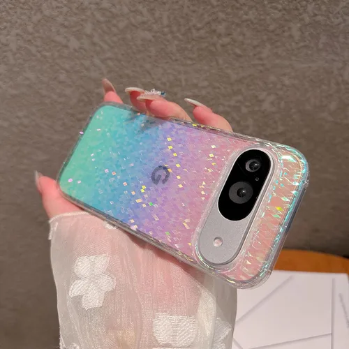 Miniatura 11 de Magnética para Google Pixel 8 Funda para Mujeres, [Efecto Holográfico Iridiscente que Cambia de Color] Funda Protectora de Teléfono Mate de Moda