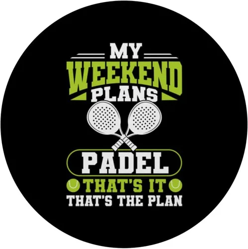 Miniatura 3 de My Weekend Plans Padel Racquet Paddle PopSockets Adhesive PopGrip