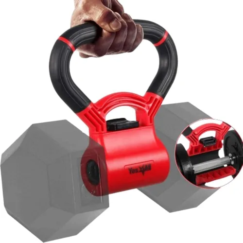 Yes4All Agarre de pesas rusas, mango de agarre para mancuernas, convierte las mancuernas en pesas rusas para gimnasio en casa, pesas rusas para C.