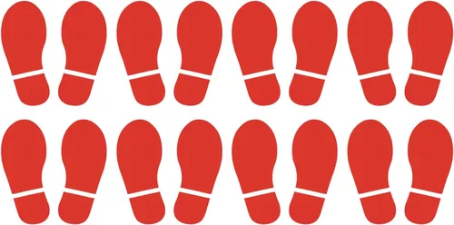 Miniatura 11 de PATIKIL Adhesivo de huellas de 6 x 2.5 pulgadas, 8 pares de zapatos de PVC para decoración de clase, guía de escaleras, color negro