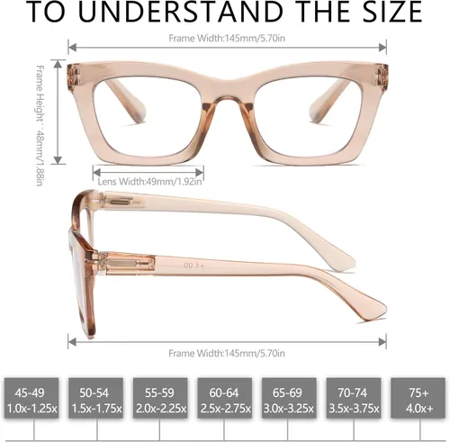 Miniatura 6 de Lentes de lectura elegantes para mujer con bloqueo de luz azul y bisagra de resorte Mix 6