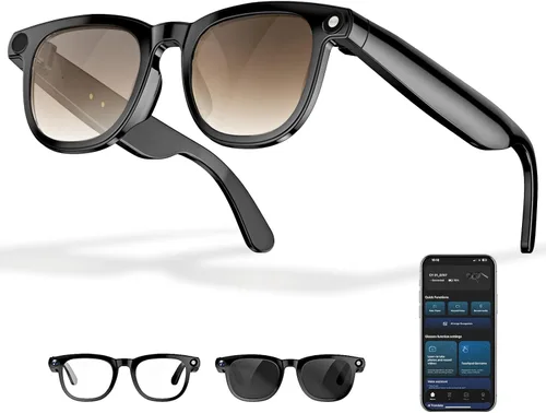 Miniatura 8 de Lentes inteligentes AI con cámara, fotos 4K y video de 1080P, traducción en tiempo real, Bluetooth 5.3, conversación de asistente, adecuados