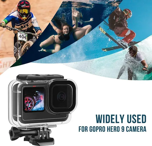 Miniatura 7 de SHOOT Kit de funda impermeable para GoPro Hero 12/11/10/9, carcasa protectora de buceo, con protector de pantalla y 12 piezas antivaho inserto