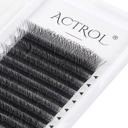 Miniatura 5 de Extensiones de pestañas 4D W, color negro, 0.003 in, rizo D, 0.315 in, volumen individual, YY, extensiones de pestañas en forma de W, fáciles