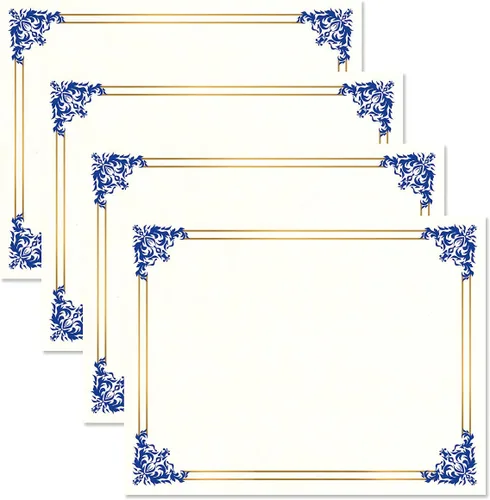 Miniatura 8 de Empire Gold & White Parchment Certificate Papers - Paquete de 100, no compatible con impresoras láser y de inyección de tinta, para oficina, premios