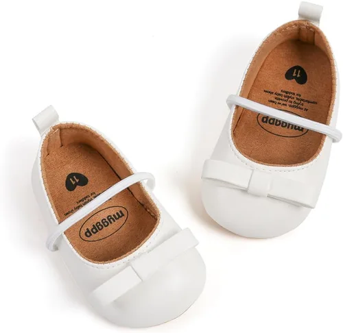 Zapatos de bebé de primera calidad para niña, zapatos planos para caminar, suela suave, zapatos de princesa Mary Jane, zapatos de vestir de boda,
