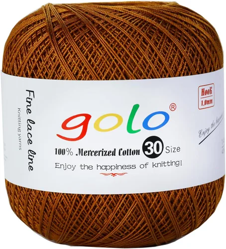 Miniatura 59 de Hilo de ganchillo golo para tejer a mano Tamaño 30, hilo para calados color Hibiscus-166 166-Hibiscu