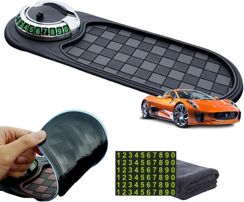 Miniatura 12 de DDRIC Alfombrilla antideslizante multifunción para automóvil, soporte universal para teléfono, almohadilla giratoria antideslizante para tablero