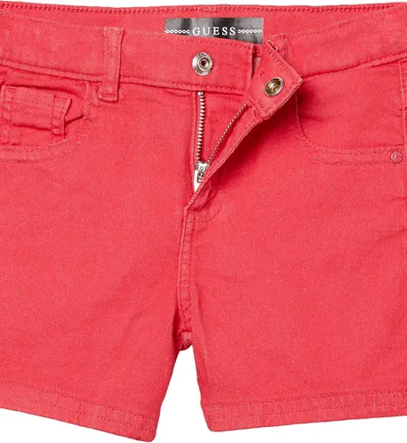 Miniatura 4 de GUESS Pantalón corto de mezclilla elástico con 5 bolsillos para niña