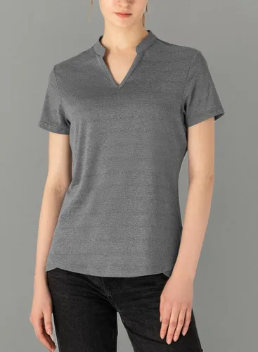 Miniatura 40 de Gopune Polo de golf con cuello en V para mujer, sin cuello, manga corta, ligera, de secado rápido, camisetas de tenis para correr