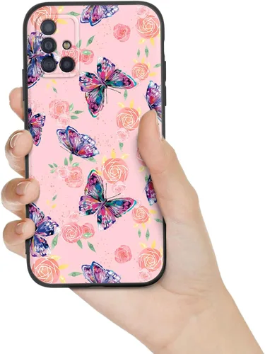 Miniatura 38 de Funda para Galaxy A51 5G (no compatible con la versión A51 4G) con correa de cordón, para niñas y mujeres, diseño lindo de anime, funda de silicona