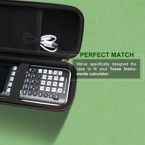 Miniatura 2 de Funda para calculadora gráfica Texas Instruments TI-84 Plus CE/TI-84 Evo/TI 84 Plus/TI-Nspire CX II CAS/TI-Nspire CX II, bolsillo de malla para Negro