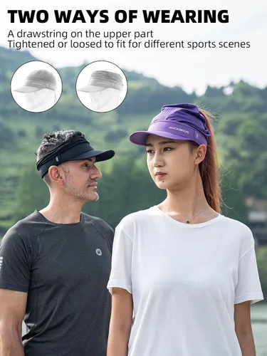 Miniatura 3 de ROCKBROS Gorra de ciclismo para hombres y mujeres, con visera elástica, para correr, con ala suave, secado rápido, no estructurada