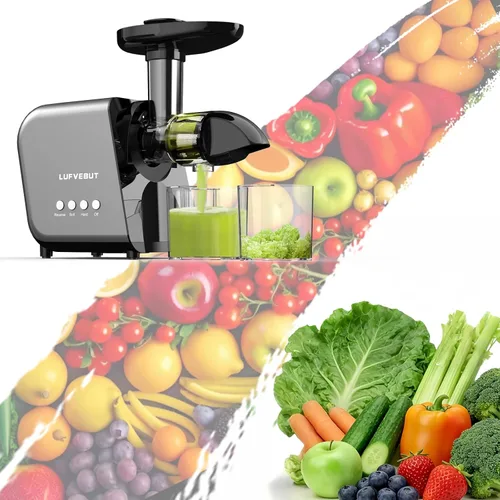 Miniatura 13 de Exprimidor de prensa en frío para naranja de apio, zanahoria, frutas y verduras, 250 W, máquina exprimidora lenta sin BPA, función inversa, fácil