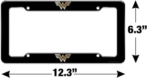 Miniatura 4 de GRAPHICS & MORE Marco para matrícula con logotipo dorado de Wonder Woman 1984