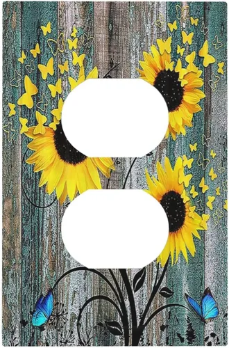 Miniatura 86 de Placa de cubierta de tomacorriente con diseño de mariposa, placas decorativas de pared, 1 gang, cubiertas de enchufes eléctricos, placa frontal Arte
