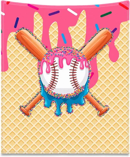 Miniatura 7 de Tegeme 67 Meme Baseball Drip Ice Cream Manta negra de béisbol con el número 67 jugador 67 jugador, manta cálida de franela ultra suave para cama