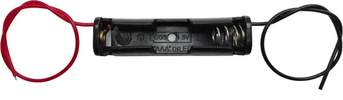 Miniatura 3 de Estuche con AA batería Negro con conductor de cable