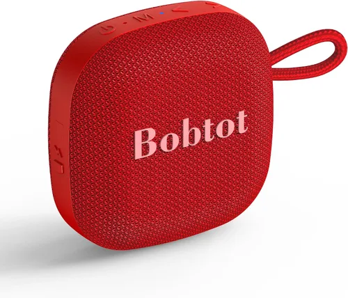 Miniatura 8 de Bobtot - Altavoces portátiles Bluetooth, mini altavoz inalámbrico impermeable IPX7 con 16 horas de reproducción, sonido estéreo fuerte, TWS, Negro