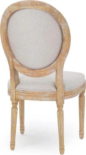 Miniatura 8 de Christopher Knight Home Phinnaeus Silla de comedor de tela beige de poliéster (juego de 2), juego de 2 piezas