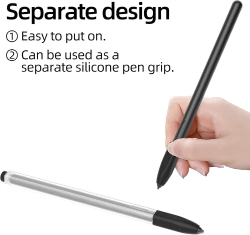 Miniatura 5 de Compatible con Samsung Galaxy Tab S6 Lite S Pen, funda antideslizante de silicona translúcida para Galaxy Tab S6 Lite S Pen (negro)