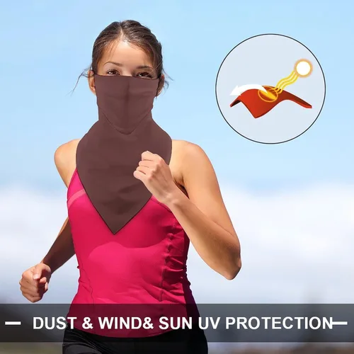 Miniatura 5 de Bufanda triangular reutilizable con cinta elástica para las orejas, protección solar UV