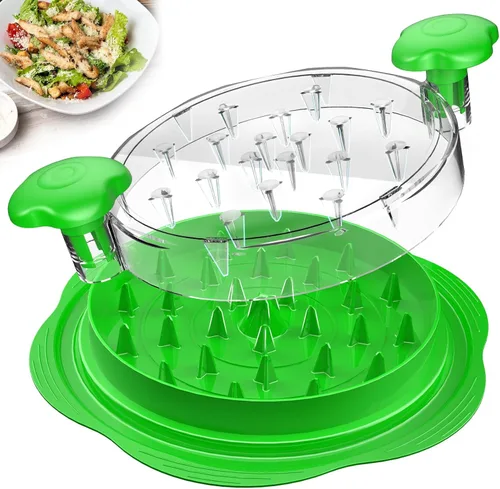 Miniatura 10 de SURETIVIAN Desmenuzadora de Pollo Desmenuzadora de Pechuga de Pollo Grande Herramienta Giratoria con Cepillo y Tenedor, Máquina Desmenuzadora de Rojo