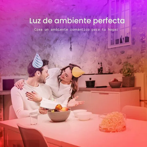 Miniatura 4 de GUPUP Tira de luces LED de 100 Pies, luces LED para dormitorio de 100 pies, cuerda de luz RGB para habitación, control de APP Bluetooth, tira que