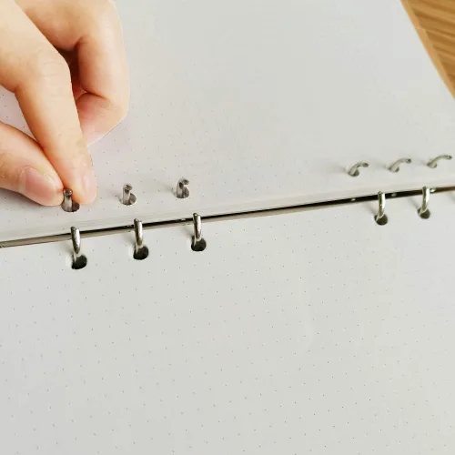 Miniatura 4 de Papel punteado A5, repuestos para planificador Filofax, organizador, carpetas, 6 agujeros perforados, 100 hojas/200 páginas, 100 g/m², blanco, 5.8 x