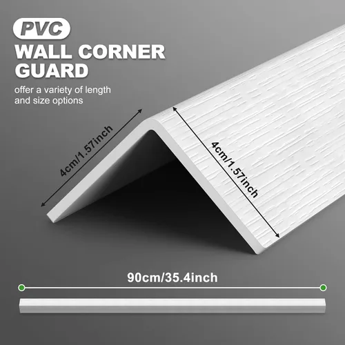 Miniatura 5 de Protector de esquina de pared, protectores de esquina autoadhesivos para paredes, protector de borde para paredes. 1-5/8 pulgadas de ancho x 36