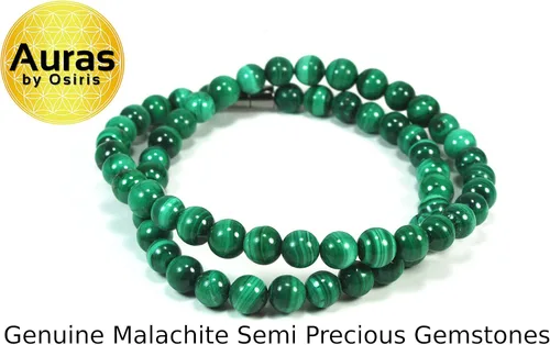 Miniatura 3 de Collar de cristal de malaquita para hombres y mujeres, joyería de malaquita con piedras preciosas auténticas, hecha a mano por el maestro chamán