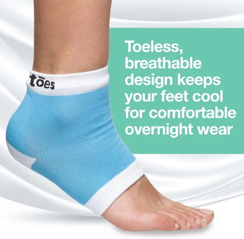 Miniatura 5 de ZenToes Calcetines hidratantes para el talón, 2 pares de calcetines de spa con forro de gel para curar y tratar talones secos y agrietados mientras