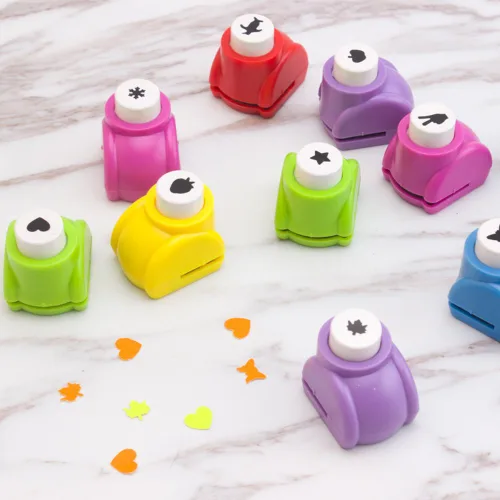 Miniatura 6 de LGEGE 10 piezas de papel perforador hecho a mano perforador de papel artesanía tarjeta Scrapbooking muchas formas grandes regalos para niños