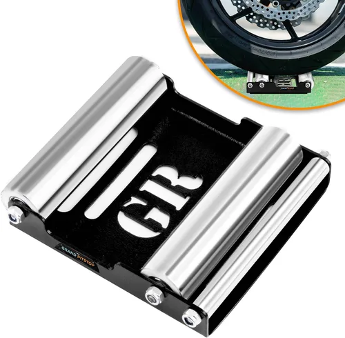 Miniatura 13 de Grand Pitstop Soporte de limpieza de ruedas para motocicletas - Reemplazo de soporte de paddock - Soporte rodillo de rueda para limpieza de Naranja