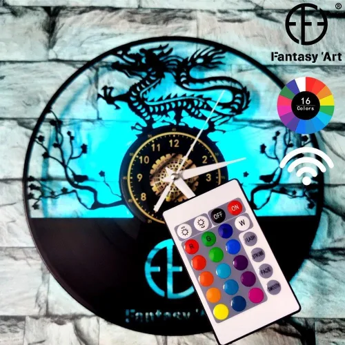 Miniatura 3 de Fotografía Disco de vinilo Reloj de pared Decoración del hogar Obturador Lente Cámara de película Digital Retro Sesión de fotos Arte Fotógrafo Reloj