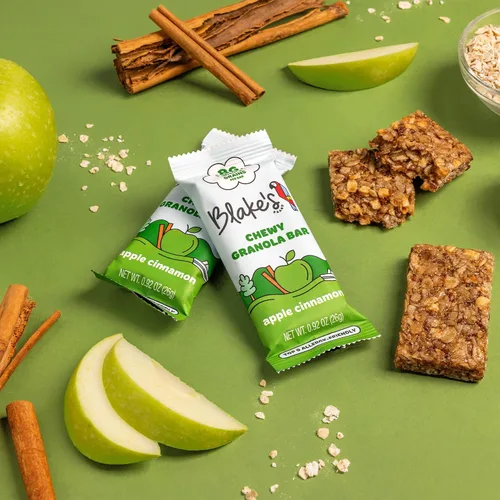 Miniatura 7 de Blake’s Seed Based, Barras de granola masticables — Manzana y canela (24 unidades), veganas, sin gluten, sin nueces y sin lácteos; snack saludable