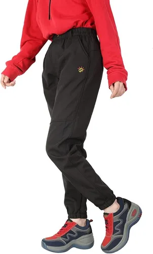 Miniatura 2 de Jingle Bongala Pantalones de senderismo impermeables con forro polar y cintura elástica para niños y niñas, pantalones de nieve aislados