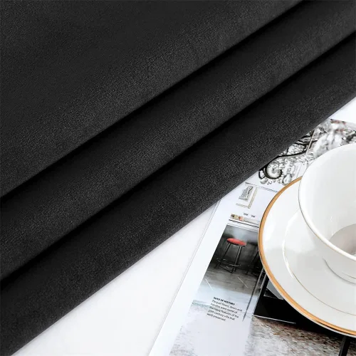 Miniatura 6 de F-CHU Manteles cuadrados pequeños de 36 x 36 pulgadas, mantel redondo pequeño de terciopelo color negro sólido para mesita de noche, mesita