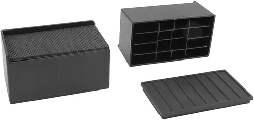 Miniatura 2 de Rectangular Stackable Furniture Risers Set, Rubber Elevated Support Blocks for Beds, Couches, Desks, and Sofas with 4 Inch Height