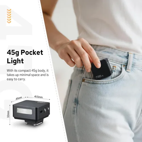 Miniatura 4 de Godox iT20 iT20-S Flash para Sony, Mini TTL Flash con Pantalla Intuitiva, Reciclaje de 1.5s, 700 Destellos de Potencia Completa, Carga USB-C