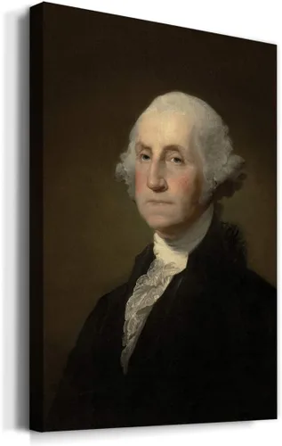 Miniatura 2 de Renditions Gallery George Washington - Arte de pared de retrato presidental, decoración en lienzo de alta calidad con envoltura de galería, listo