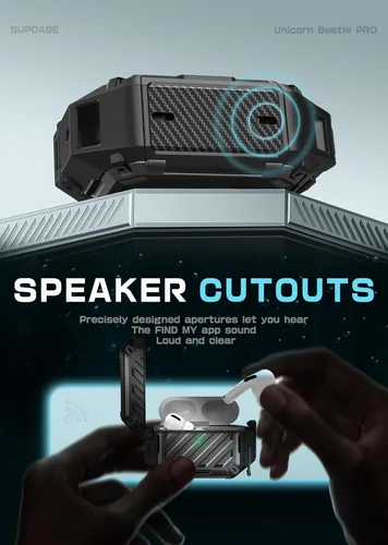 Miniatura 8 de SUPCASE Funda para AirPods Pro de 2ª/1ª generación con cerradura y mosquetón (Unicorn Beetle Pro), [IP68 resistente al agua]