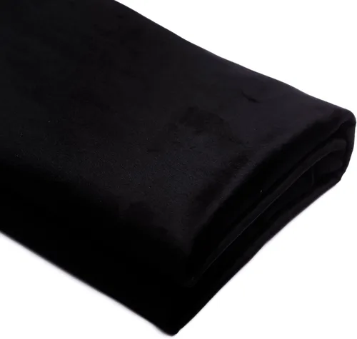 TinaKim Tela de Terciopelo para Tapicería de Sofá, Material para Funda de Almohada y Funda de Silla, Reparación DIY (Negro, 2 Yardas)