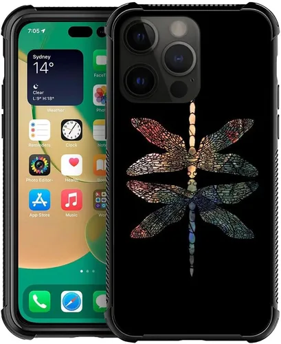 Miniatura 37 de ZHEGAILIAN Funda compatible con iPhone 14, funda de munición AK 47, parte trasera de vidrio templado+funda protectora de TPU de silicona suave