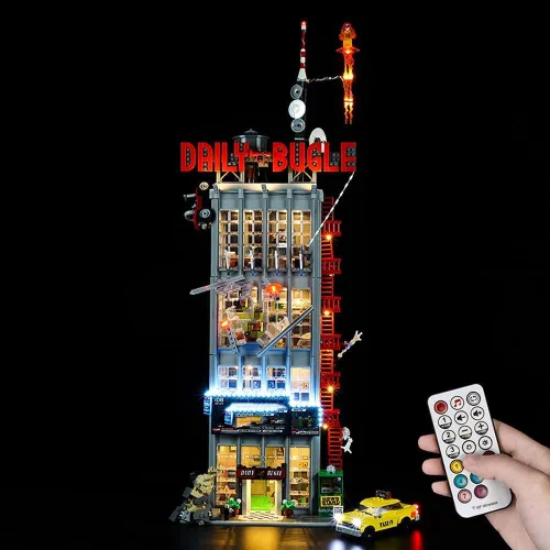 Miniatura 7 de RC con kit de luz LED de sonido compatible con Lego 76178, kit de iluminación de construcción para el modelo de bloques de construcción