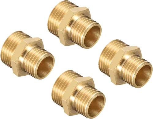 Miniatura 14 de M METERXITY Paquete de 8 accesorios de tubería de rosca macho, accesorio de tubería de rosca macho hexagonal G1/8 x G1/8, adaptador de acoplador