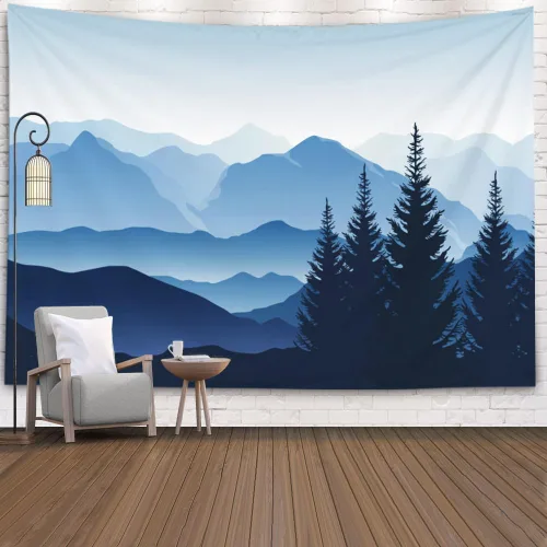 Miniatura 18 de Crannel Tapiz de invierno para colgar en la pared, sombrero de mago psicodélico para barba, tapiz mágico de calavera de humo de 50 x 60 pulgadas