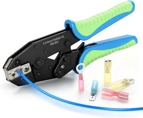 Miniatura 3 de Crimpadora de terminales de cable de trinquete,Herramienta de prensado para conectores termorretráctiles,Alicates de prensado Deutsch Herramientas