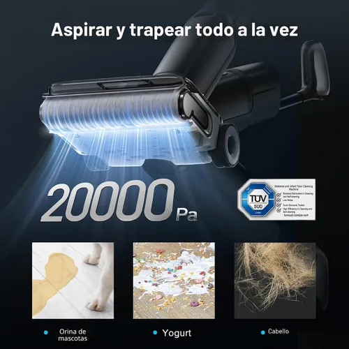 Miniatura 4 de roborock F25 GT Set Wet Dry Vacuum Mop, Wet Dry Vacuum Cleaner Cordless, 20000Pa Floor Cleaner Machine for Tile Hard Floor, 194°F Self Cleaning Mop