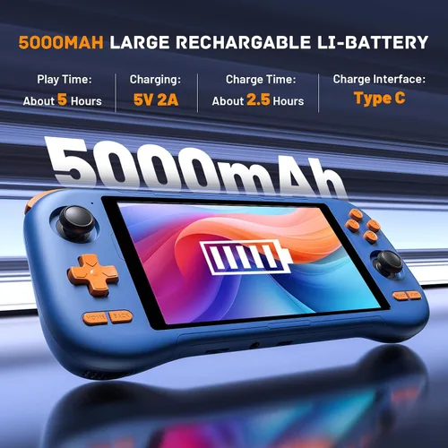Miniatura 6 de Kinhank K56 Consola de Juegos Portátil Retro con más de 16000 Juegos Integrados, Consola de Juegos Portátil Android 14.0, Pantalla Táctil de 5.5